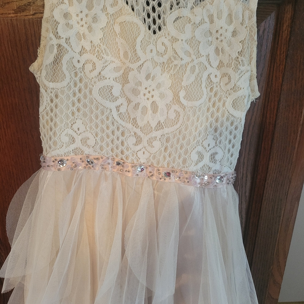 RHINESTONE LACE NYLON DRESS - Picture 9 of 11